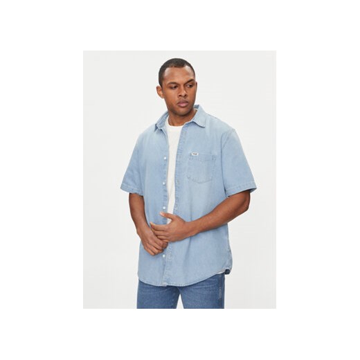 Wrangler Koszula jeansowa 112350184 Niebieski Regular Fit ze sklepu MODIVO w kategorii Koszule męskie - zdjęcie 170969397