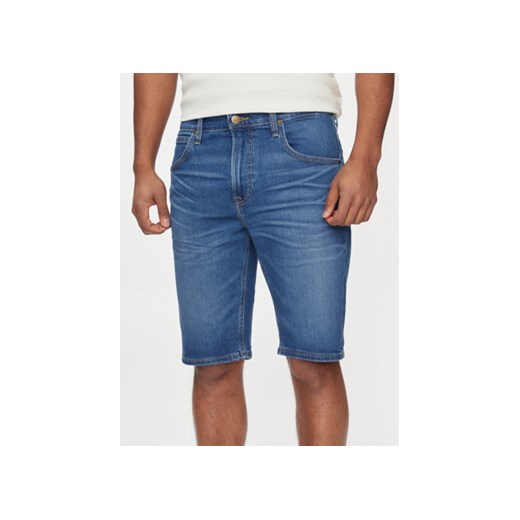 Lee Szorty jeansowe 5 Pocket 112349234 Niebieski Regular Fit ze sklepu MODIVO w kategorii Spodenki męskie - zdjęcie 170970205
