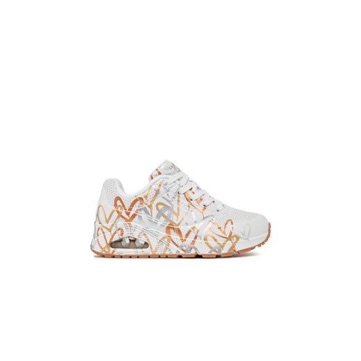 Skechers Sneakersy Uno Metallic Love 155523/WTGD Biały ze sklepu MODIVO w kategorii Buty sportowe damskie - zdjęcie 170970357