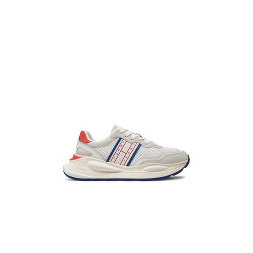 Tommy Jeans Sneakersy Tjm Fashion Runner EM0EM01221 Biały ze sklepu MODIVO w kategorii Buty sportowe męskie - zdjęcie 170970688