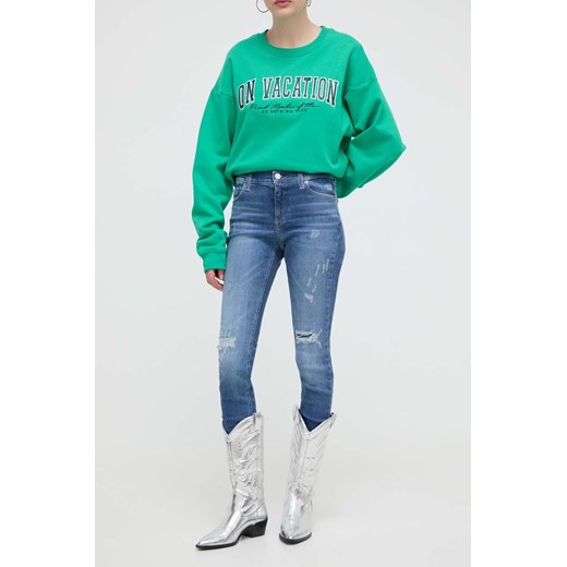 Tommy Jeans jeansy damskie kolor niebieski DW0DW17578 ze sklepu ANSWEAR.com w kategorii Jeansy damskie - zdjęcie 170972117