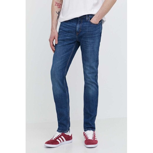 HUGO jeansy 708 męskie kolor niebieski 50511330 ze sklepu ANSWEAR.com w kategorii Jeansy męskie - zdjęcie 170972135