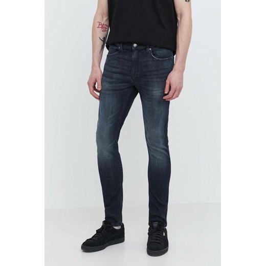 HUGO jeansy męskie kolor szary 50511397 ze sklepu ANSWEAR.com w kategorii Jeansy męskie - zdjęcie 170972139
