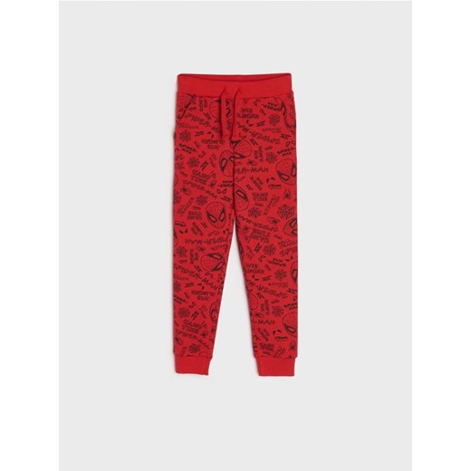 Sinsay - Spodnie dresowe jogger Spiderman - czerwony ze sklepu Sinsay w kategorii Spodnie chłopięce - zdjęcie 170977829