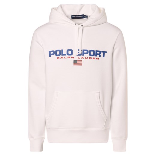 Polo Sport Męski sweter z kapturem Mężczyźni biały nadruk ze sklepu vangraaf w kategorii Bluzy męskie - zdjęcie 170977889