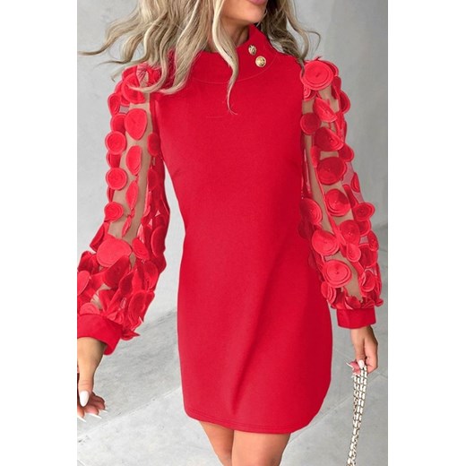 Sukienka RINGOLA RED ze sklepu Ivet Shop w kategorii Sukienki - zdjęcie 170979278