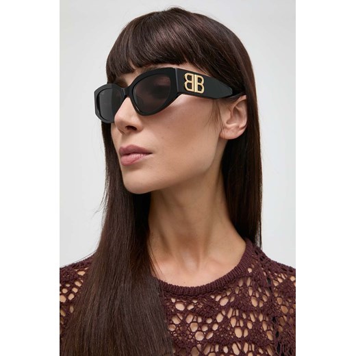 Balenciaga okulary przeciwsłoneczne damskie kolor czarny BB0324SK ze sklepu ANSWEAR.com w kategorii Okulary przeciwsłoneczne damskie - zdjęcie 170979279
