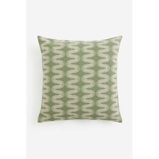 H & M - Bawełniana poszewka na poduszkę - Zielony ze sklepu H&M w kategorii Poszewki na poduszki - zdjęcie 170979515