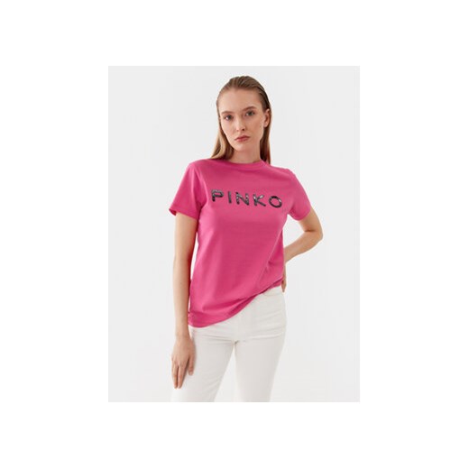 Pinko T-Shirt Start 101752 A150 Różowy Regular Fit Pinko XS wyprzedaż MODIVO
