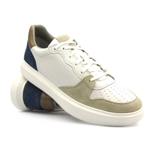 Sneakersy męskie renomowanej marki - GEOX U455WB, białe ze sklepu ulubioneobuwie w kategorii Buty sportowe męskie - zdjęcie 170986455