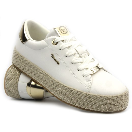 Sneakersy damskie - TAMARIS 1-23713-42, białe ze sklepu ulubioneobuwie w kategorii Trampki damskie - zdjęcie 170986456