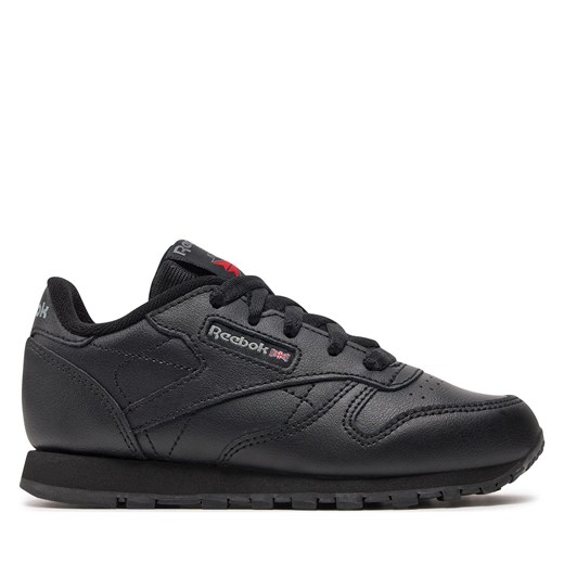 Sneakersy Reebok Classic Leather 50170 Czarny ze sklepu eobuwie.pl w kategorii Buty sportowe dziecięce - zdjęcie 170988195