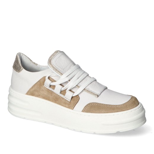 Sneakersy Lewski 3465/1781 Białe/Beż/Złote ze sklepu Arturo-obuwie w kategorii Buty sportowe damskie - zdjęcie 170988826