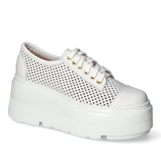 Sneakersy Lewski 3194/U Białe groch ze sklepu Arturo-obuwie w kategorii Buty sportowe damskie - zdjęcie 170988856