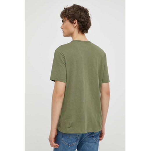 Marc O&apos;Polo t-shirt bawełniany kolor zielony gładki L ANSWEAR.com