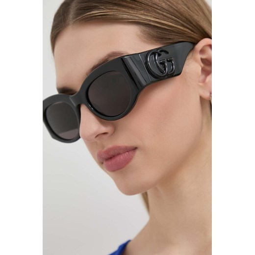 Gucci okulary przeciwsłoneczne damskie kolor czarny Gucci 53 ANSWEAR.com