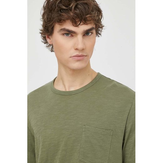 Marc O&apos;Polo t-shirt bawełniany kolor zielony gładki XL ANSWEAR.com