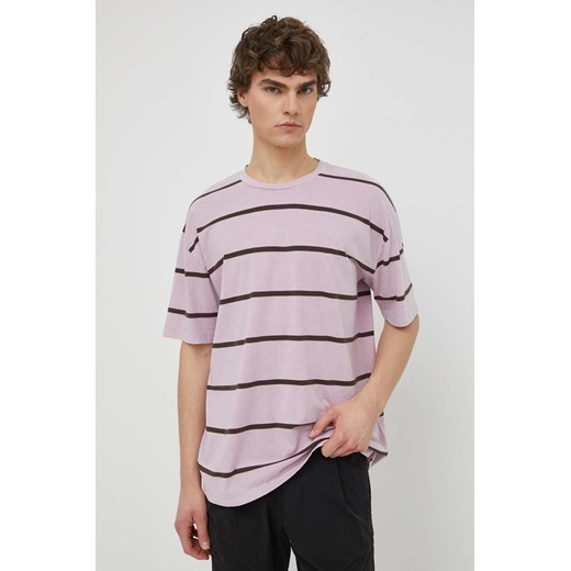 Samsoe Samsoe t-shirt SAHAKEEM męski kolor różowy wzorzysty M24100075 ze sklepu ANSWEAR.com w kategorii T-shirty męskie - zdjęcie 170989728