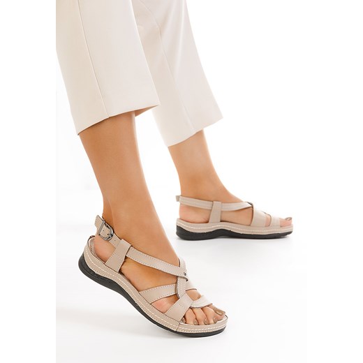 Beżowe sandały damskie skórzane Zinga Zapatos 39 okazja Zapatos