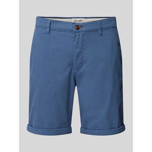 Bermudy o kroju regular fit z fakturowanym wzorem model ‘FURY’ ze sklepu Peek&Cloppenburg  w kategorii Spodenki męskie - zdjęcie 170992765
