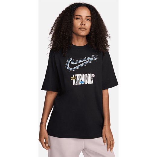 Damski T-shirt z nadrukiem Nike Sportswear - Czerń ze sklepu Nike poland w kategorii Bluzki damskie - zdjęcie 170993436