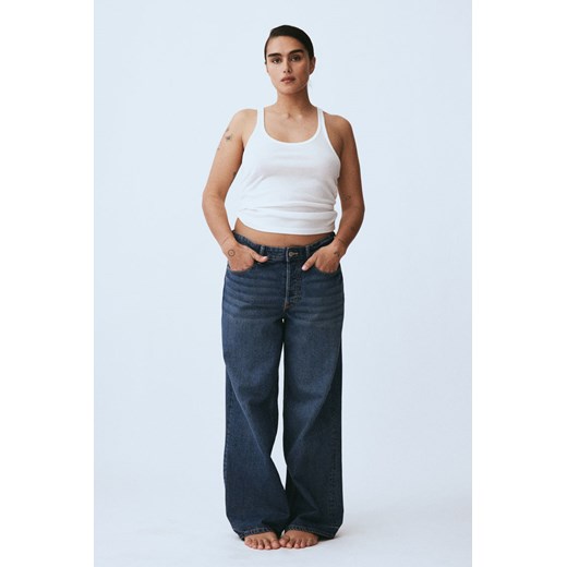 H & M - Baggy Wide Low Jeans - Niebieski ze sklepu H&M w kategorii Jeansy damskie - zdjęcie 170993516