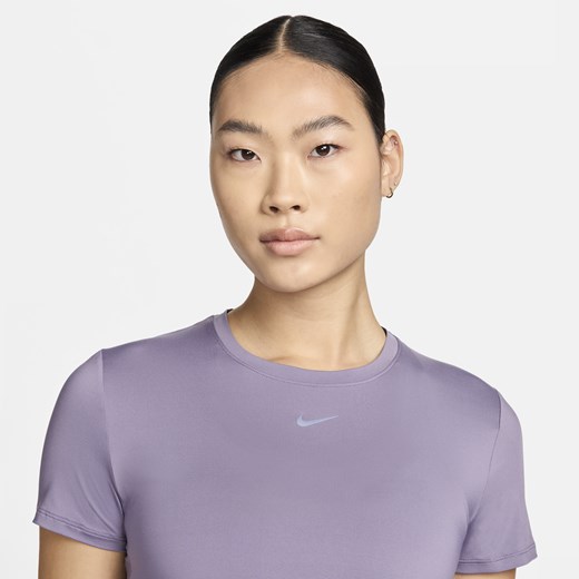 Damska koszulka z krótkim rękawem Dri-FIT Nike One Classic - Fiolet Nike XS (EU 32-34) Nike poland