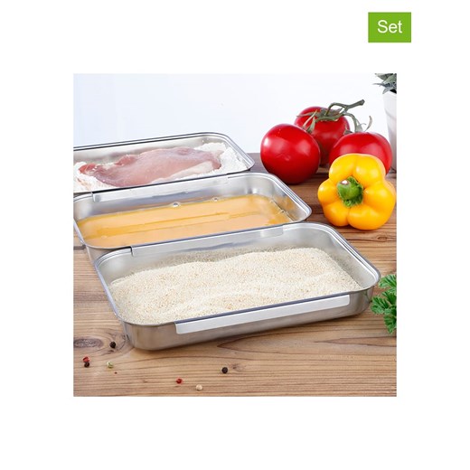 Chefware Miski (3 szt.) do panierowania - 22 x 15 cm ze sklepu Limango Polska w kategorii Akcesoria kuchenne - zdjęcie 170994896