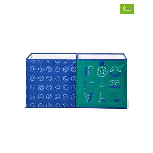 lamino Pudełka (2 szt.) w kolorze niebiesko-zielonym - 33 x 33 x 33 cm Lamino onesize okazyjna cena Limango Polska