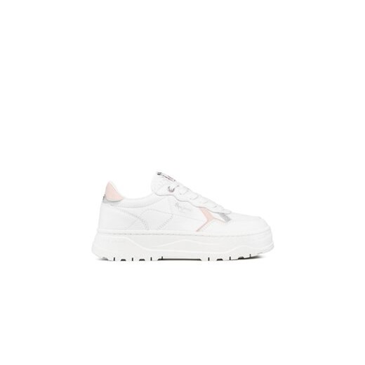 Pepe Jeans Sneakersy Kore Glin W PLS31446 Biały ze sklepu MODIVO w kategorii Buty sportowe damskie - zdjęcie 170997215