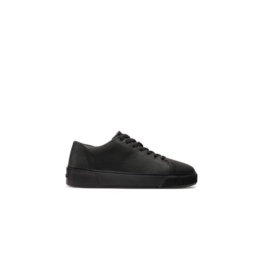 Calvin Klein Sneakersy Low Lace Up Lth Mono HM0HM01236 Czarny ze sklepu MODIVO w kategorii Trampki męskie - zdjęcie 170997535