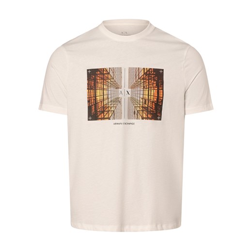 Armani Exchange Koszulka męska Mężczyźni Bawełna écru nadruk ze sklepu vangraaf w kategorii T-shirty męskie - zdjęcie 170999286