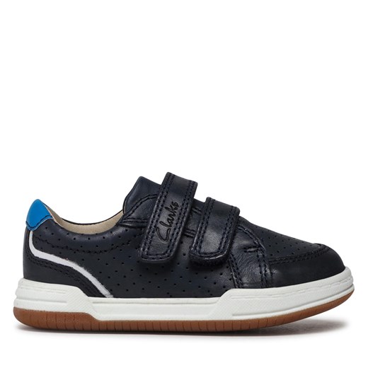 Sneakersy Clarks Fawn Solo T 261589886 Navy Leather Clarks 23 eobuwie.pl