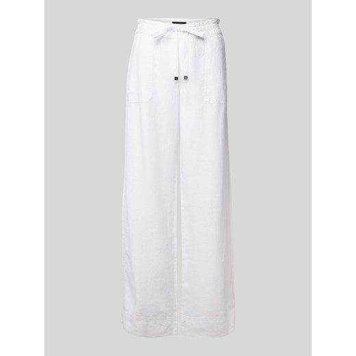 Spodnie materiałowe z szeroką nogawką i wiązanym paskiem model ‘JOVONIE’ ze sklepu Peek&Cloppenburg  w kategorii Spodnie damskie - zdjęcie 171001447