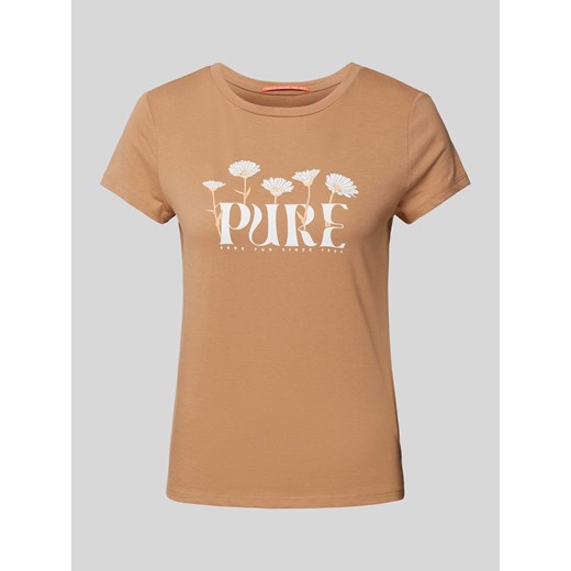 T-shirt z nadrukiem z motywem i okrągłym dekoltem ze sklepu Peek&Cloppenburg  w kategorii Bluzki damskie - zdjęcie 171001589