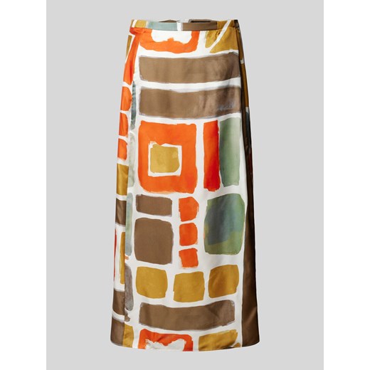 Spódnica midi z jedwabiu ze wzorem na całej powierzchni ze sklepu Peek&Cloppenburg  w kategorii Spódnice - zdjęcie 171001595