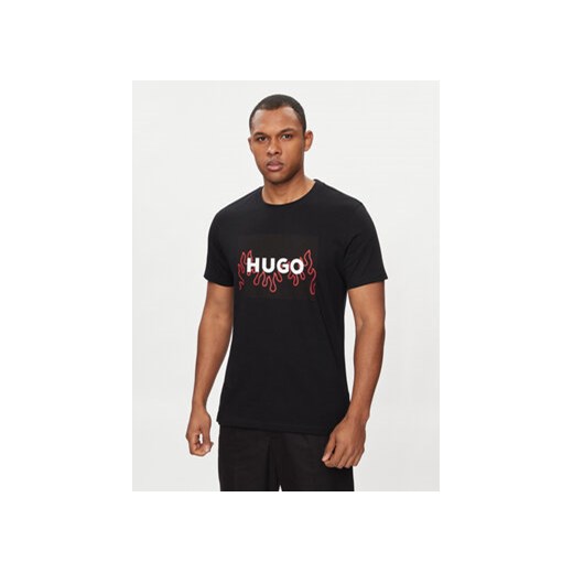 Hugo T-Shirt Dulive 50506989 Czarny Regular Fit ze sklepu MODIVO w kategorii T-shirty męskie - zdjęcie 171002527