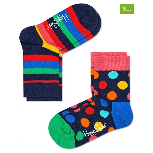 Happy Socks Skarpety (4 pary) &quot;Stripes and Dots&quot; ze wzorem Happy Socks 33-35 okazja Limango Polska