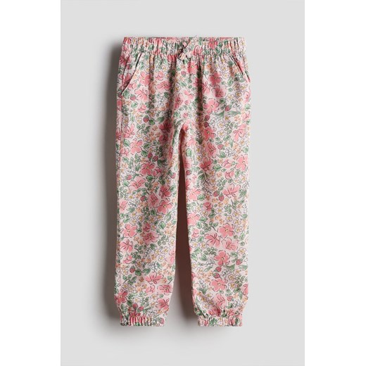 H & M - Tkaninowe joggersy - Różowy ze sklepu H&M w kategorii Spodnie dziewczęce - zdjęcie 171004177