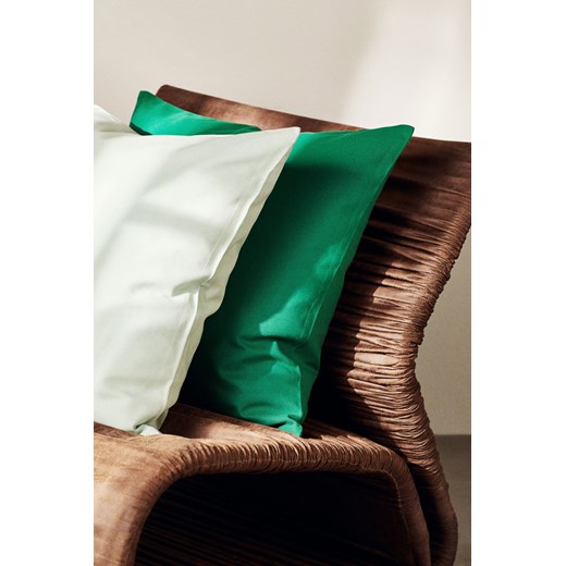 H & M - Płócienna bawełniana poszewka na poduszkę 2-pak - Zielony H & M One Size H&M