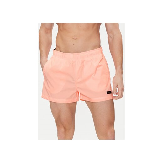 Calvin Klein Swimwear Szorty kąpielowe KM0KM00941 Różowy Regular Fit ze sklepu MODIVO w kategorii Kąpielówki - zdjęcie 171005608