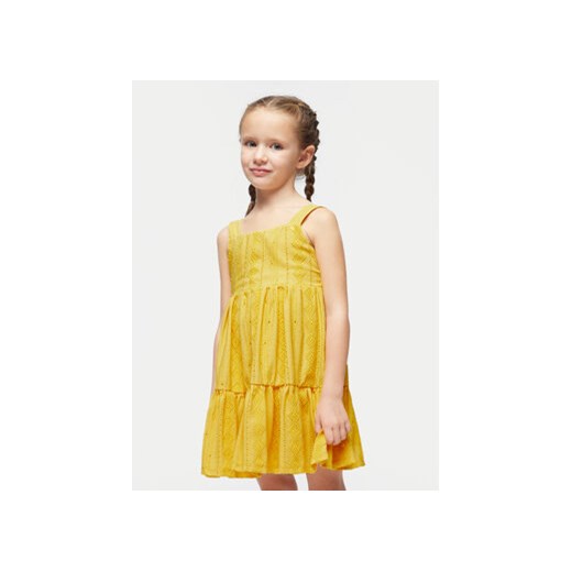 Mayoral Sukienka letnia 3950 Żółty Regular Fit ze sklepu MODIVO w kategorii Sukienki dziewczęce - zdjęcie 171005616