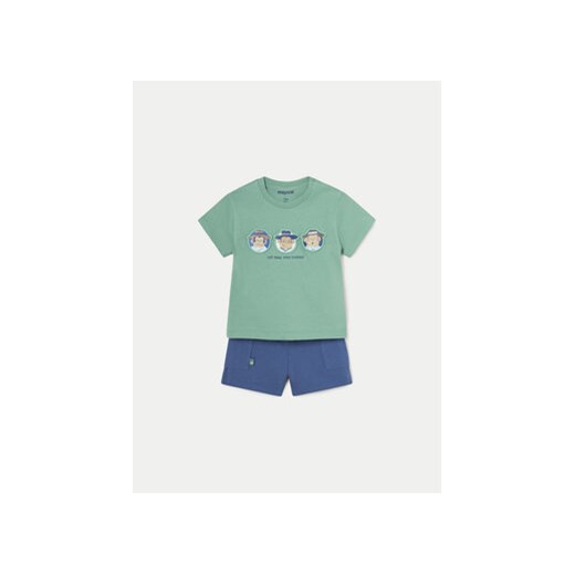 Mayoral Komplet t-shirt i spodenki 1654 Zielony Regular Fit ze sklepu MODIVO w kategorii Komplety niemowlęce - zdjęcie 171005699