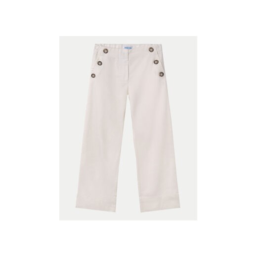 Mayoral Spodnie materiałowe 6501 Écru Regular Fit ze sklepu MODIVO w kategorii Spodnie dziewczęce - zdjęcie 171007007