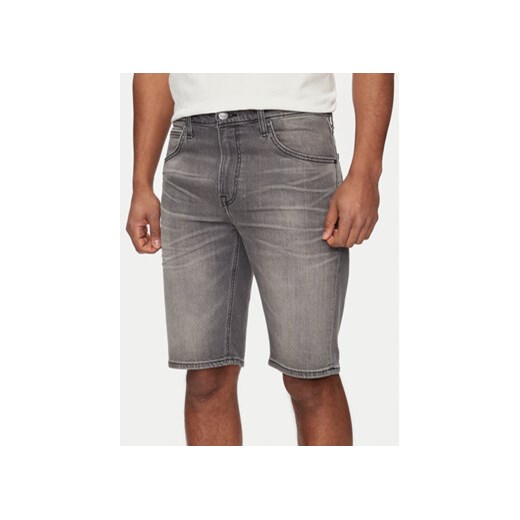 Lee Szorty jeansowe 5 Pocket 112349330 Szary Regular Fit ze sklepu MODIVO w kategorii Spodenki męskie - zdjęcie 171007028