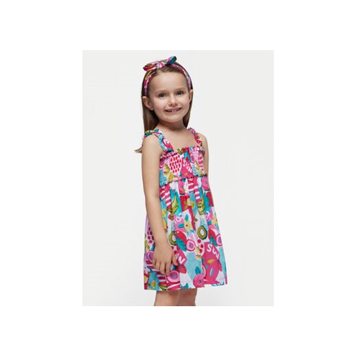 Mayoral Sukienka letnia 3947 Kolorowy Regular Fit ze sklepu MODIVO w kategorii Sukienki dziewczęce - zdjęcie 171007129