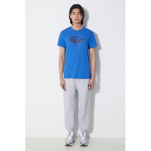Lacoste t-shirt męski kolor niebieski Lacoste S PRM