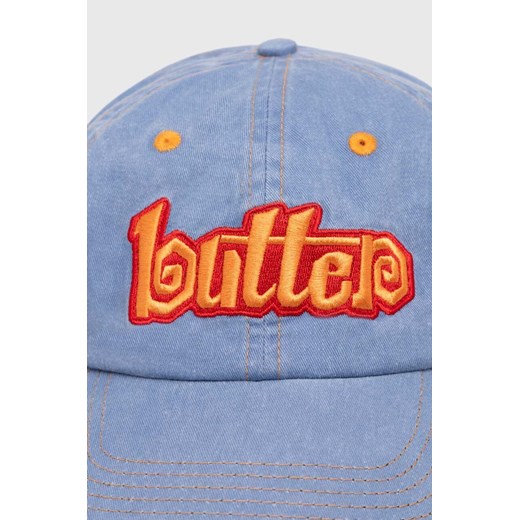 Butter Goods czapka z daszkiem bawełniana Swirl 6 Panel Cap kolor niebieski z Butter Goods One Size PRM