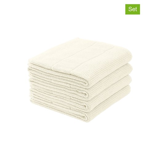 Schiesser Ręczniki (4 szt.) "Turin" w kolorze kremowym do rąk ze sklepu Limango Polska w kategorii Ręczniki - zdjęcie 171012887