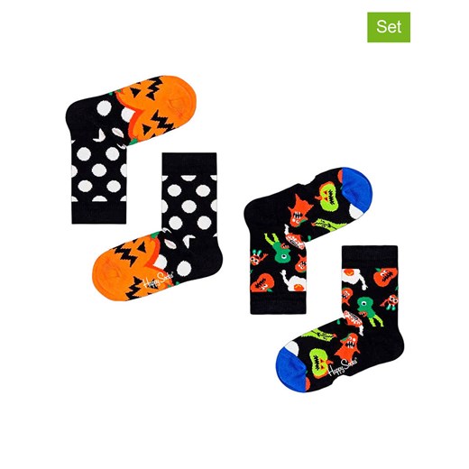 Happy Socks 2-częściowy zestaw prezentowy w kolorze czarnym ze wzorem Happy Socks 24-26 wyprzedaż Limango Polska